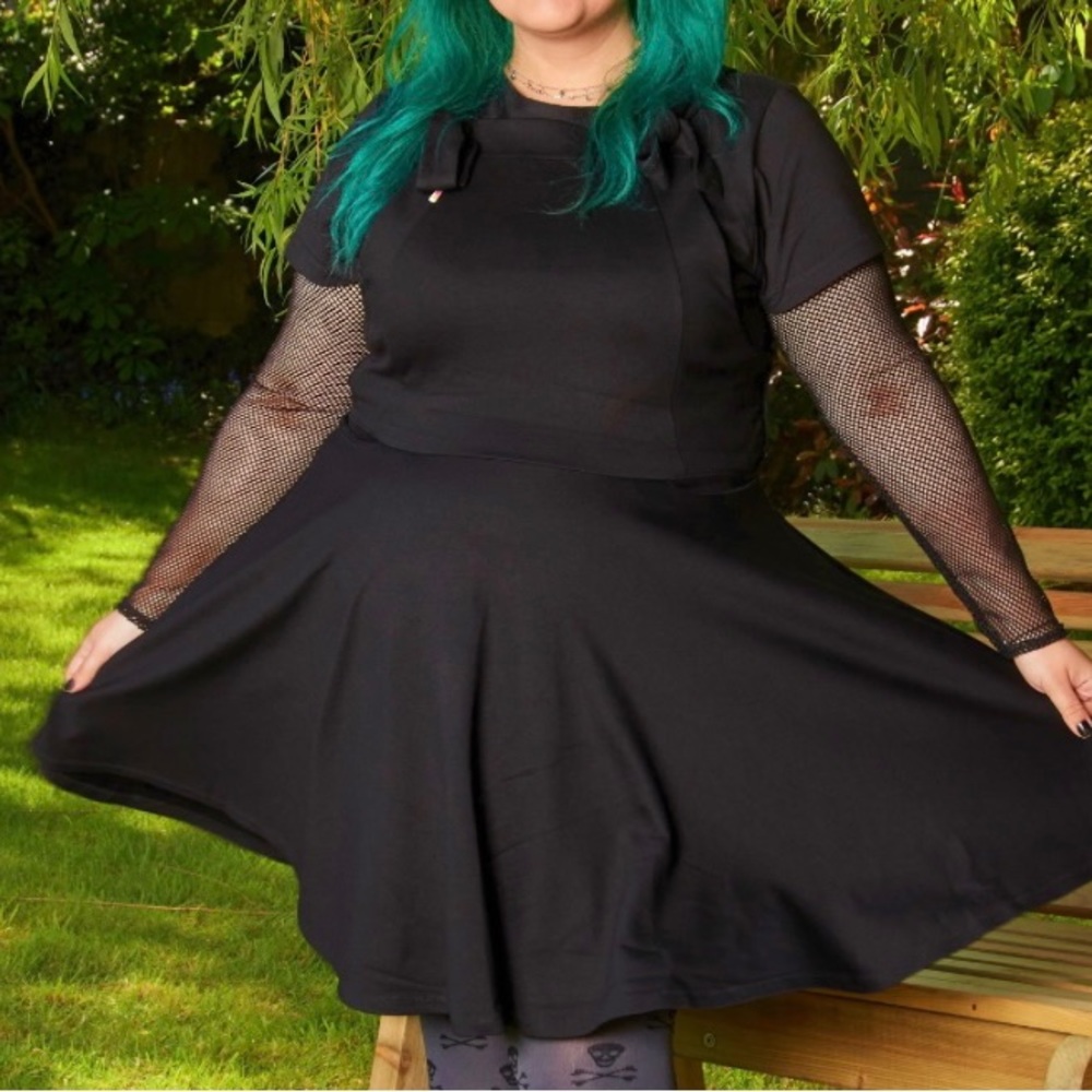 Black Pinafore Dress 16/18